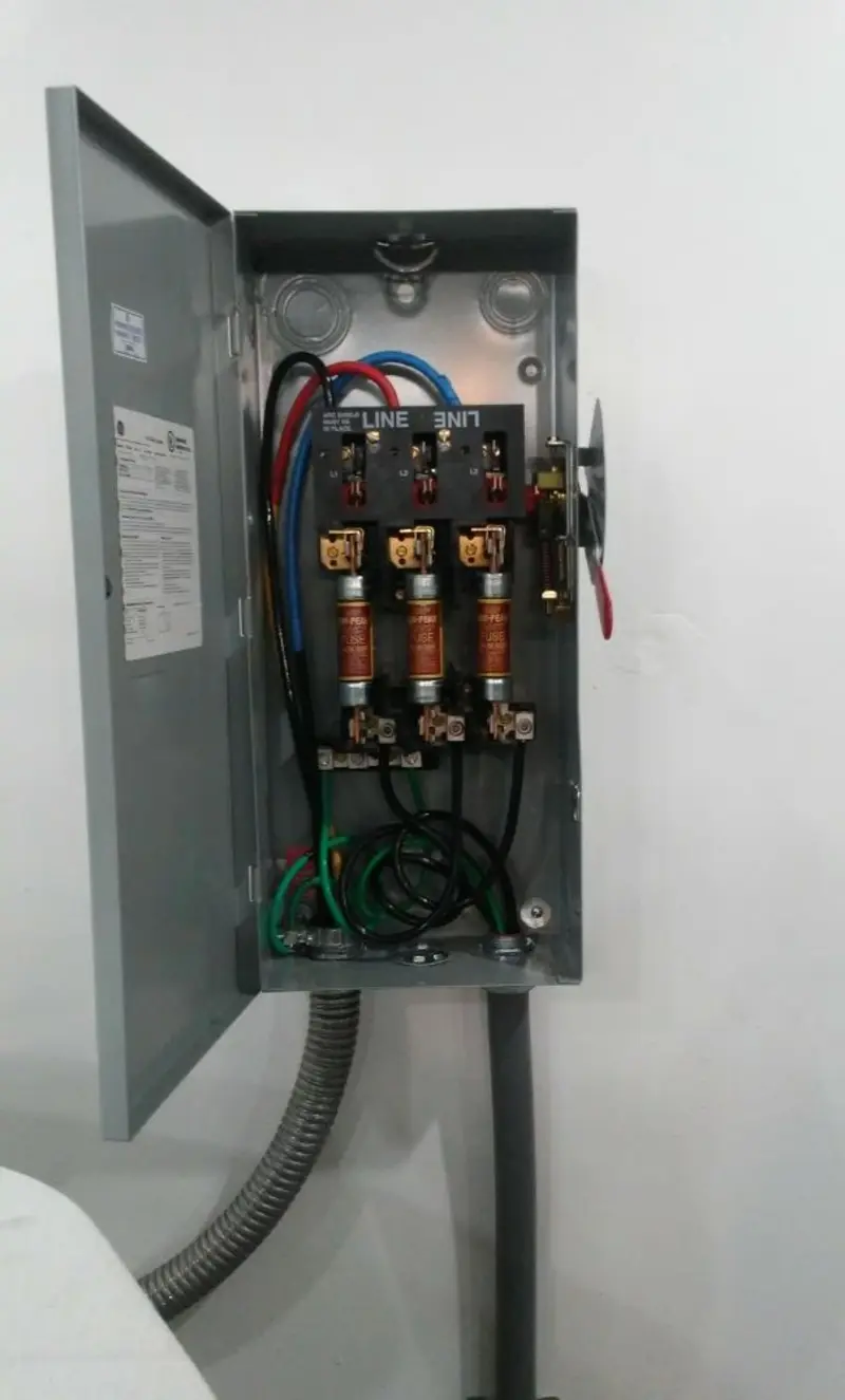 Three-phase disconnect switch installed for Electrical Wiring & Rewiring in St. Helens